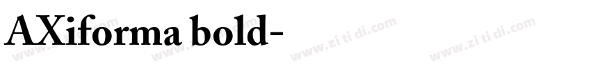 AXiforma bold字体转换